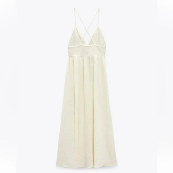 ZARA CROCHET WAIST MIDI DRESS - Picture 2 of 3